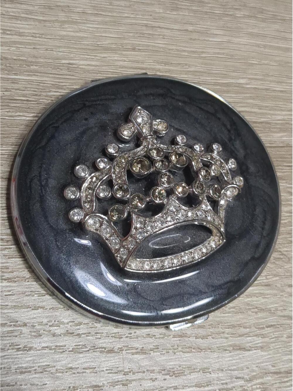 Spring Street Compact Mirror with Crown Design
